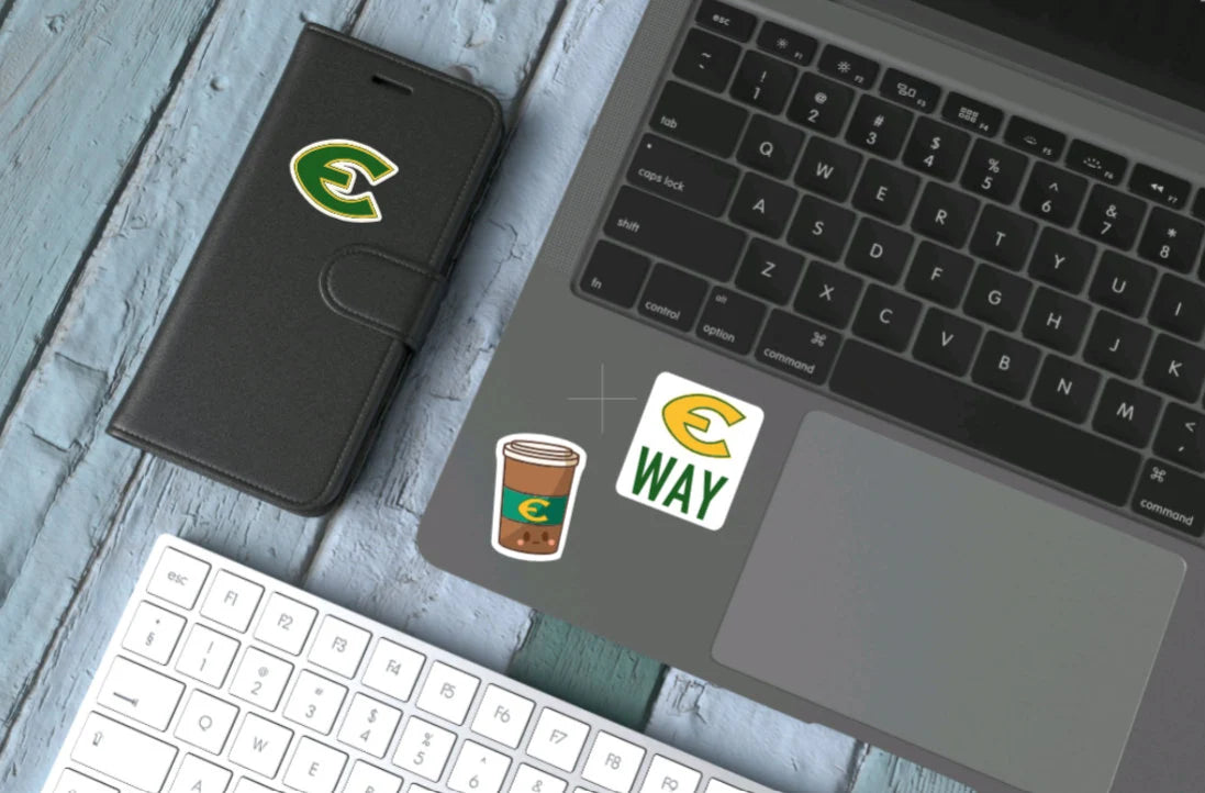 Evergreen High School Sticker Set | Die Cut | WATERPROOF | Laptop Stickers | Water Bottle Stickers | Two Sizes Available