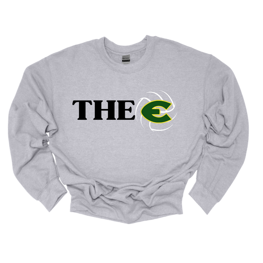 EHS Volleyball "THE E" Crew Neck Sweatshirt-Fleece Lined