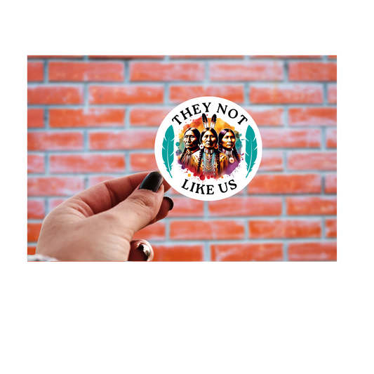 They Not Like Us Native Sticker | Waterproof | Die Cut Permanent Sticker