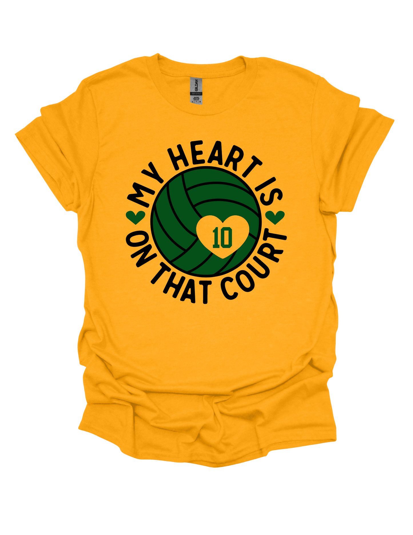 My Heart is on the Court Volleyball T-shirt