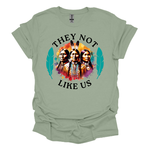 They Not Like Us Native American T-shirt *Custom made to order*