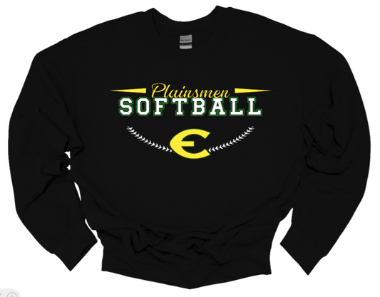 EHS Softball Stitches Crew Neck Sweatshirt