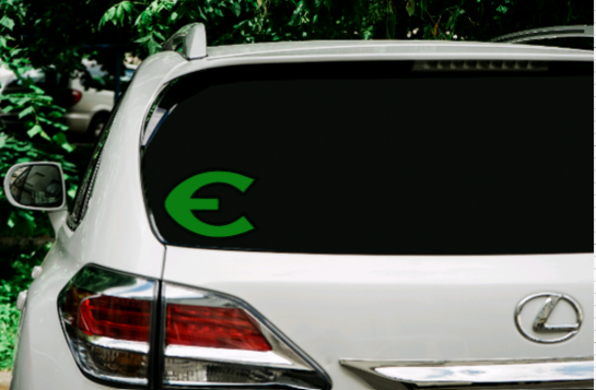 EHS "E" Car Decal-Waterproof/Die Cut