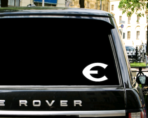 EHS "E" Car Decal-Waterproof/Die Cut