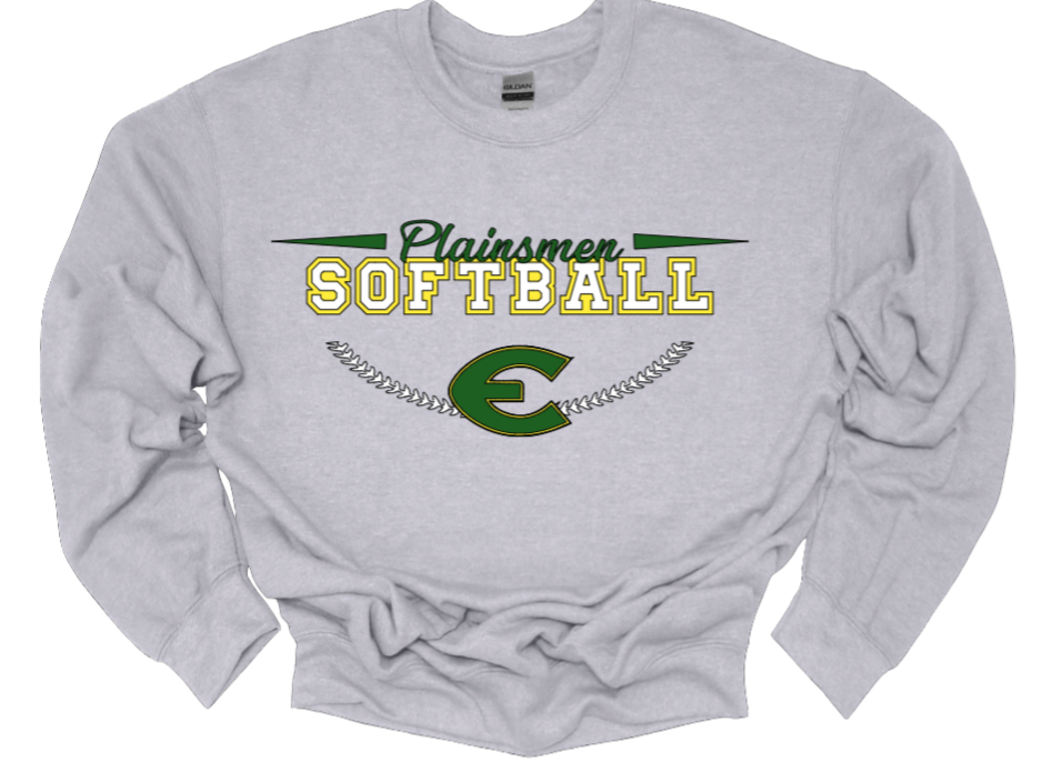 EHS Softball Stitches Crew Neck Sweatshirt