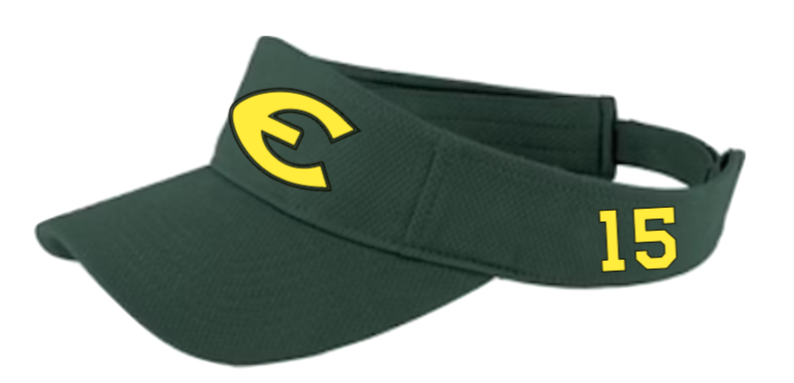 EHS Visor with Customized Player Number