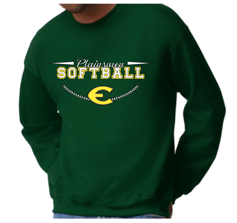 EHS Softball Stitches Crew Neck Sweatshirt