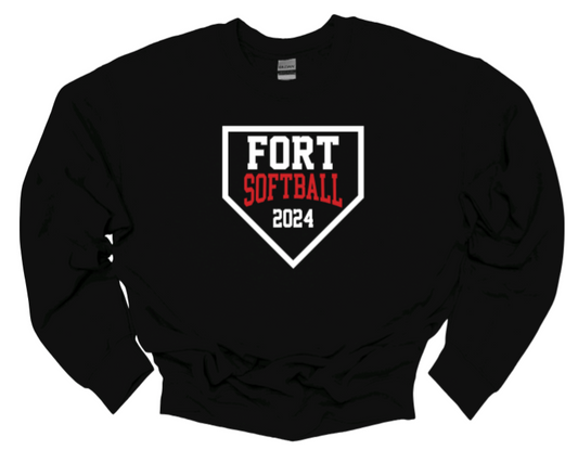 Fort Vancouver HS Softball Crew Neck Sweatshirt