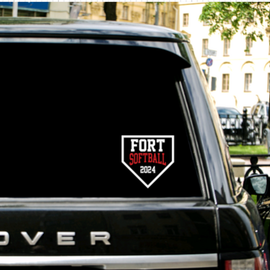 Fort Softball Car Decal-Waterproof/Die Cut