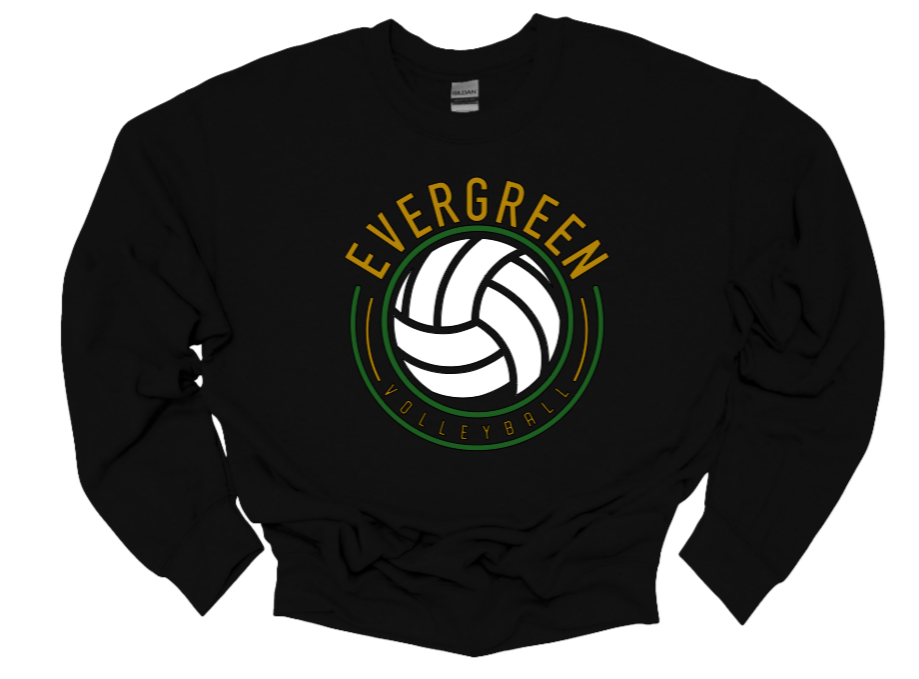 EHS Volleyball Circle Crew Neck Sweatshirt-Fleece Lined