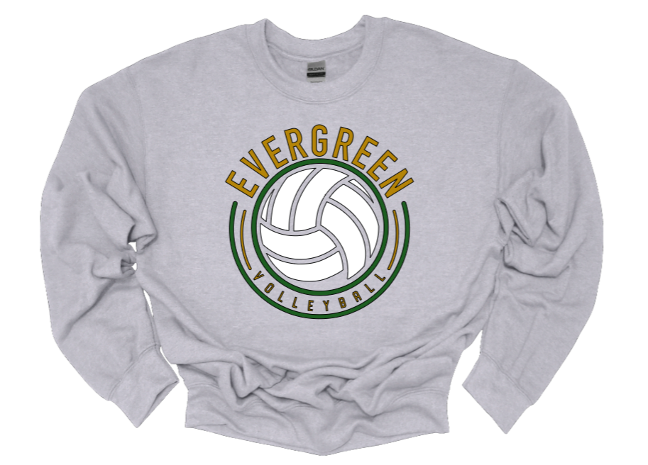 EHS Volleyball Circle Crew Neck Sweatshirt-Fleece Lined