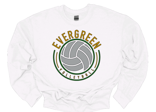 EHS Volleyball Circle Crew Neck Sweatshirt-Fleece Lined