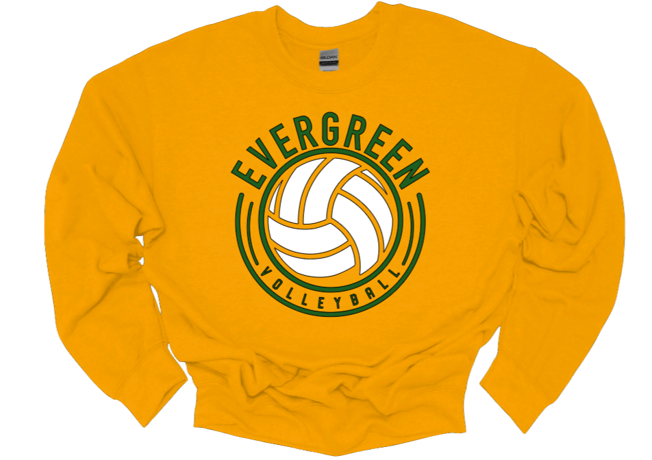 EHS Volleyball Circle Crew Neck Sweatshirt-Fleece Lined