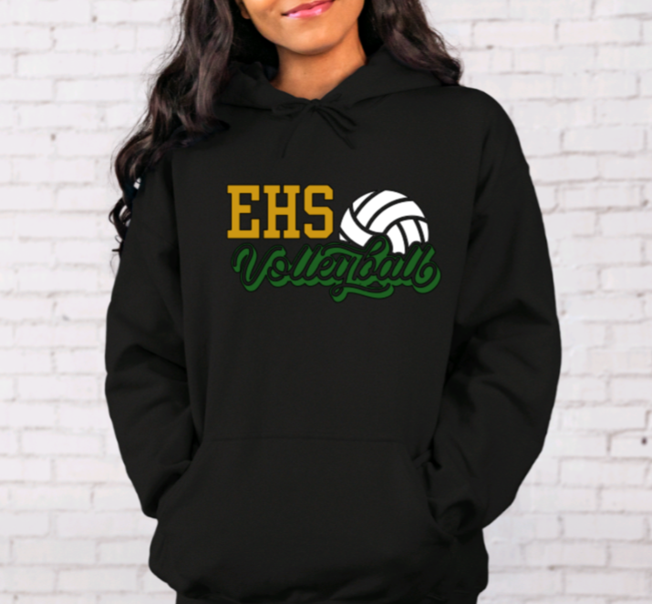 EHS Volleyball Script Hoodie