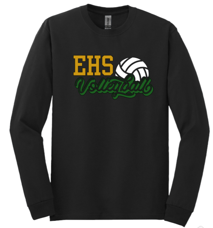 EHS Volleyball Script Long Sleeve T-shirt