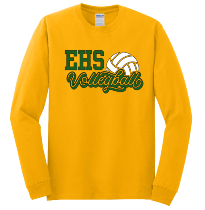 EHS Volleyball Script Long Sleeve T-shirt