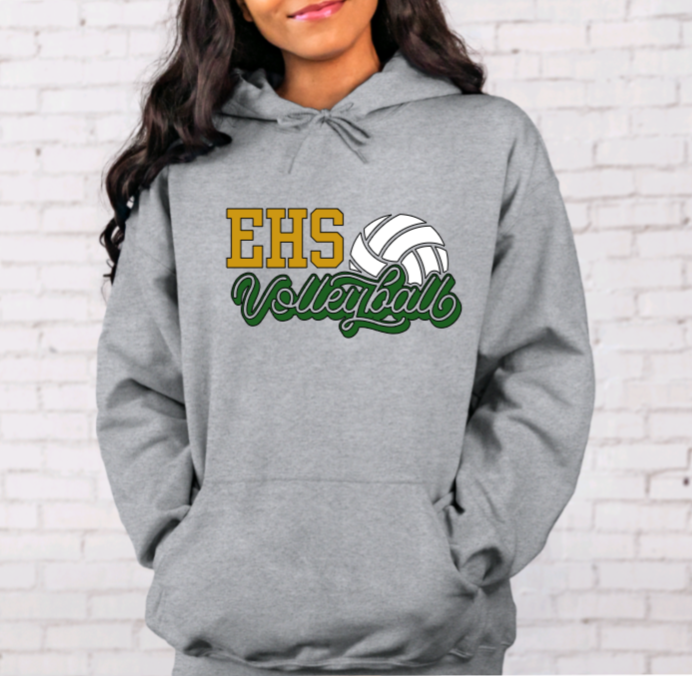 EHS Volleyball Script Hoodie