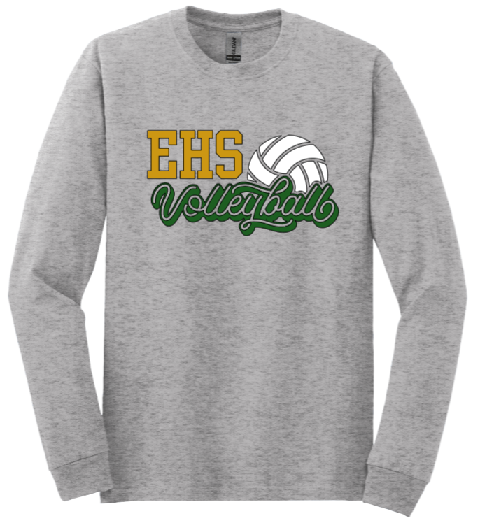 EHS Volleyball Script Long Sleeve T-shirt