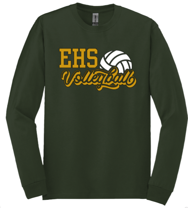 EHS Volleyball Script Long Sleeve T-shirt