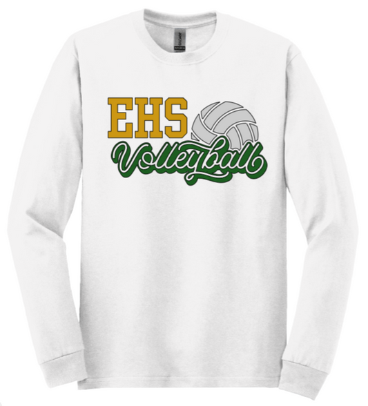 EHS Volleyball Script Long Sleeve T-shirt