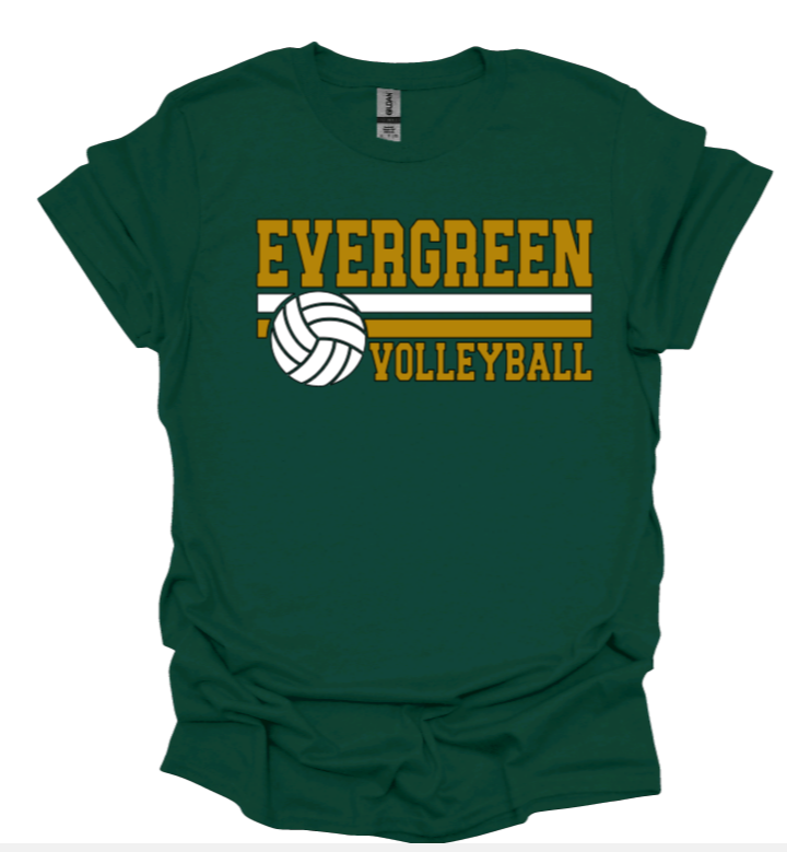 EHS Volleyball Stripe T-shirt-Short Sleeve