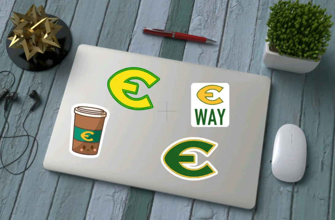 Evergreen High School Sticker Set | Die Cut | WATERPROOF |  Laptop Stickers | Water Bottle Stickers | Two Sizes Available