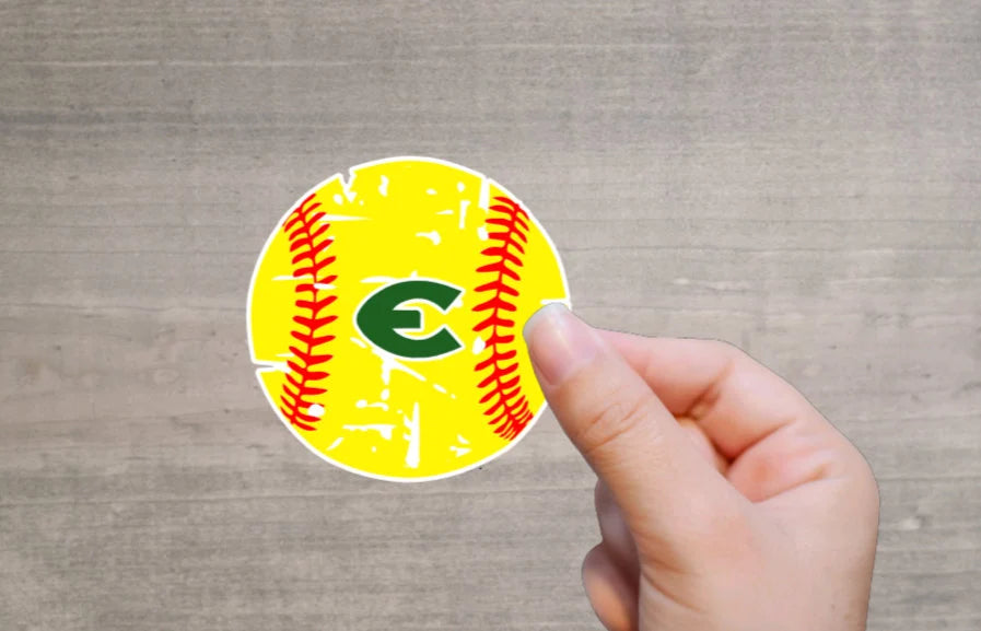 Evergreen High School Softball Sticker Set| Die Cut | WATERPROOF |  Laptop Stickers | Water Bottle Stickers | Two Sizes Available