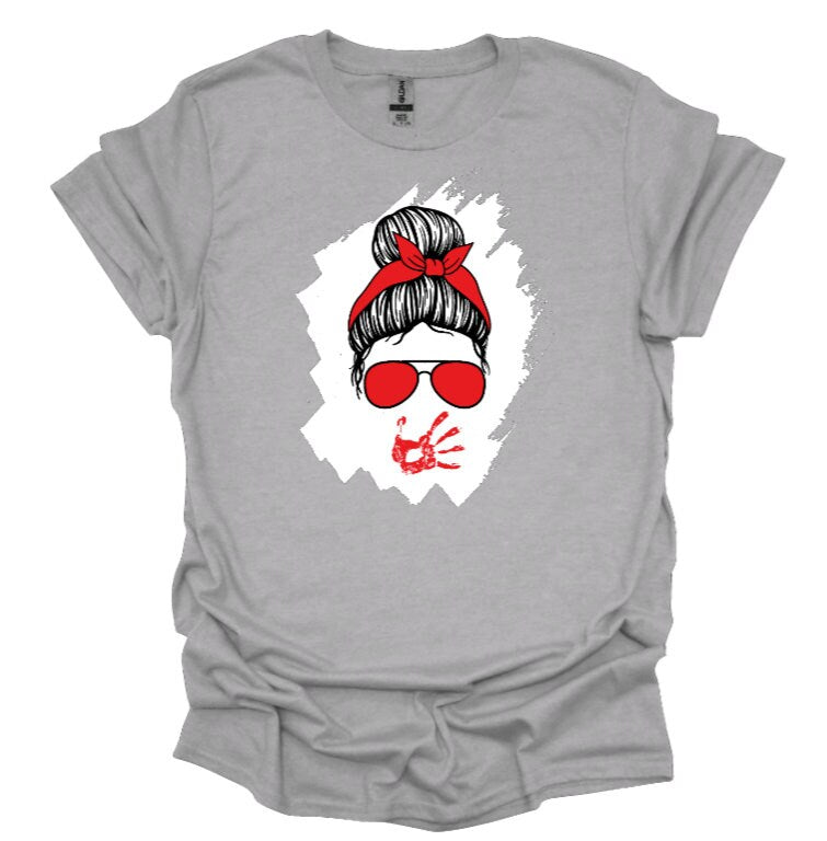 MMIW Awareness Indigenous Woman with Sunglasses T-shirt